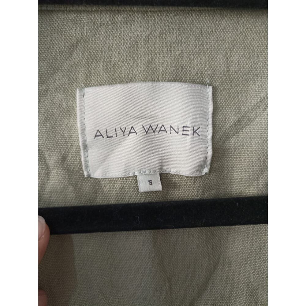 Aliya Wanek Evelyn‎ Jacket Sage Coconut Buttons Size S Hemp-Cotton Oversized - Picture 4 of 8